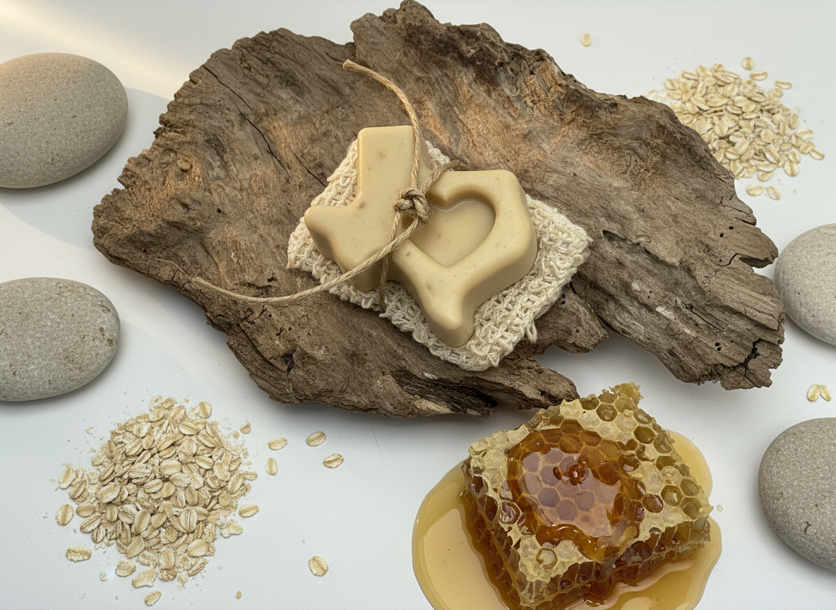 Enhanced 3.3 oz honey oatmeal soap product photo