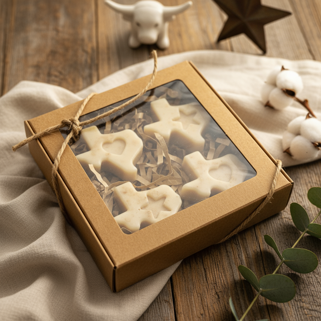 Enhanced 4-soap Texas gift box product photo