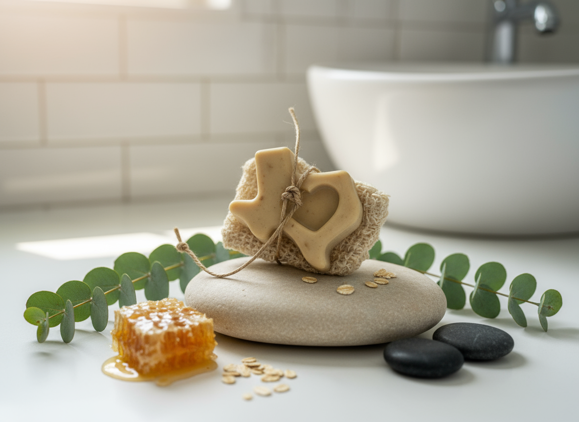 Enhanced Texas goat's milk soap product photo